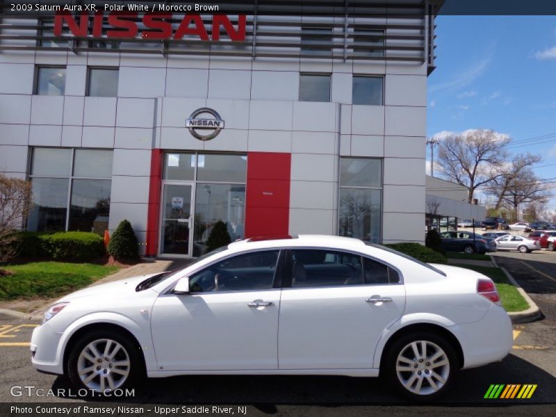 Polar White / Morocco Brown 2009 Saturn Aura XR