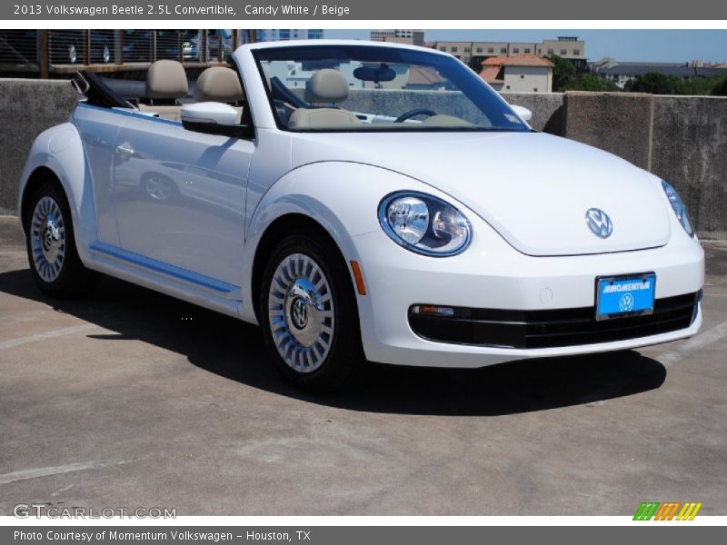Candy White / Beige 2013 Volkswagen Beetle 2.5L Convertible