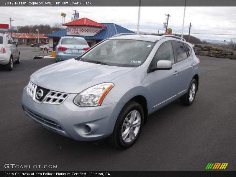 Brilliant Silver / Black 2012 Nissan Rogue SV AWD