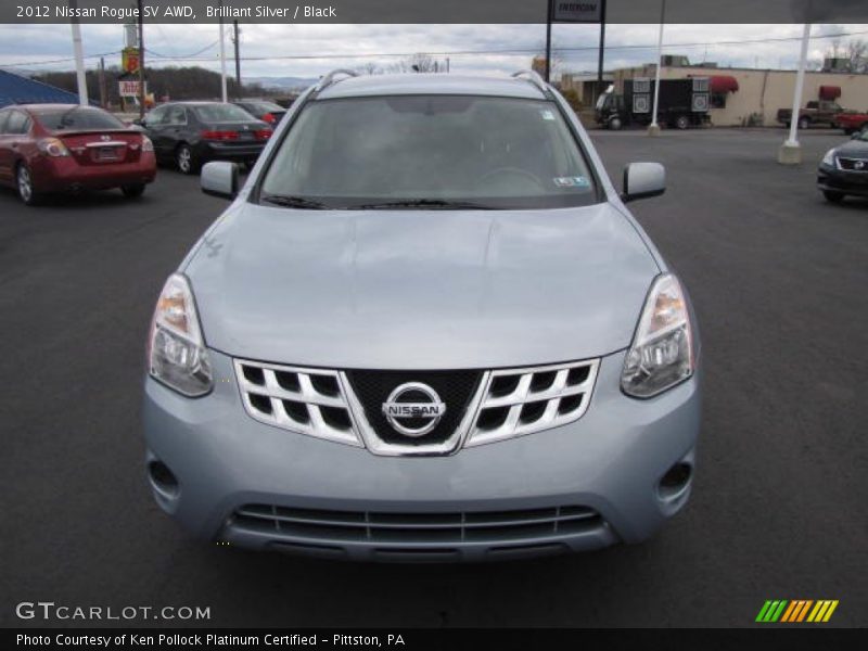 Brilliant Silver / Black 2012 Nissan Rogue SV AWD