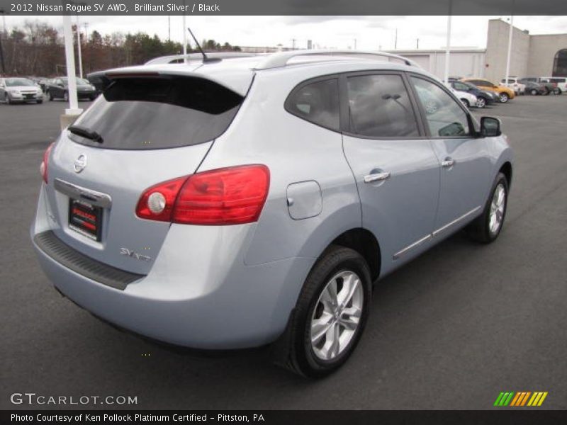 Brilliant Silver / Black 2012 Nissan Rogue SV AWD