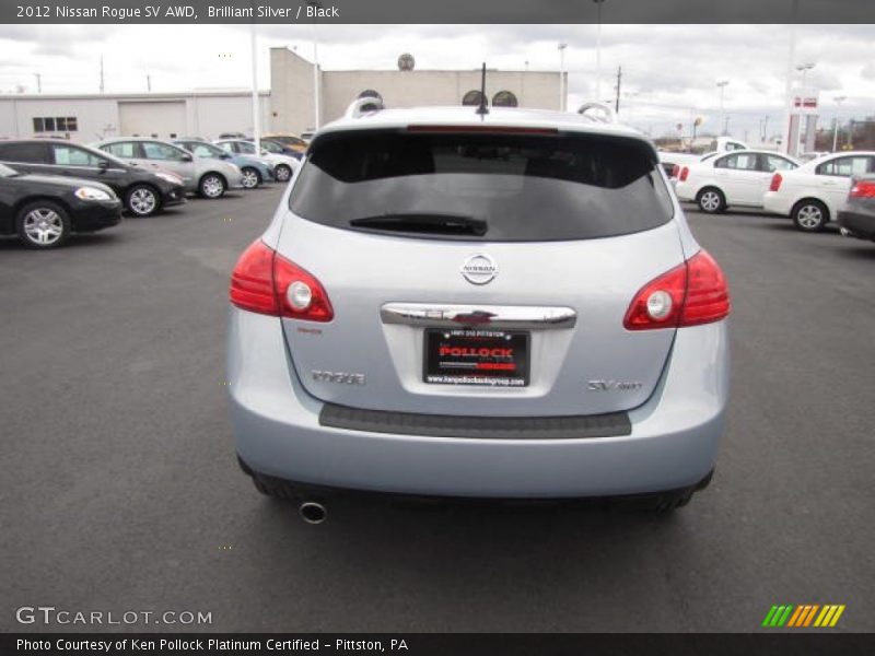 Brilliant Silver / Black 2012 Nissan Rogue SV AWD