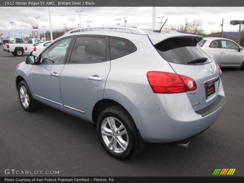 Brilliant Silver / Black 2012 Nissan Rogue SV AWD