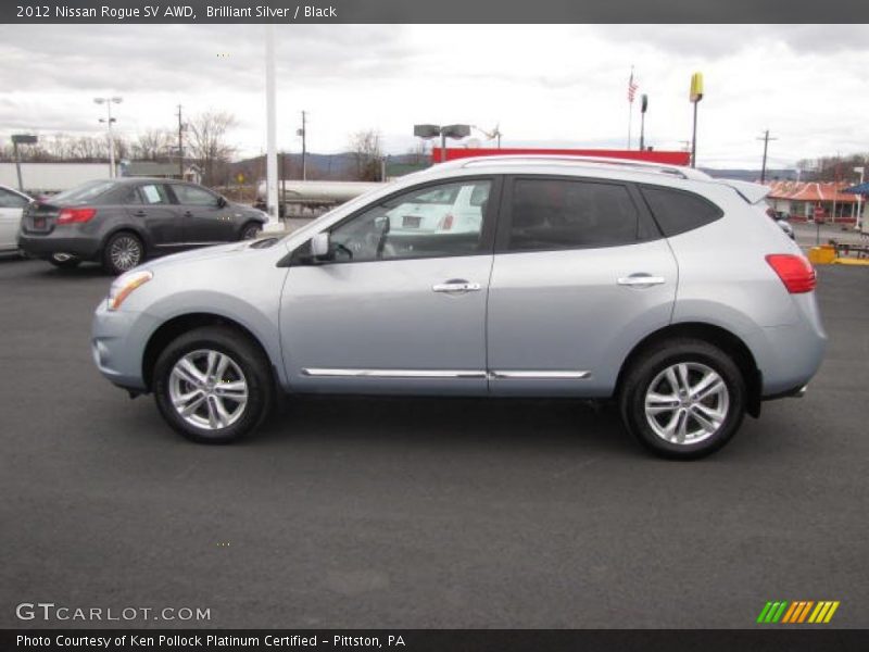 Brilliant Silver / Black 2012 Nissan Rogue SV AWD