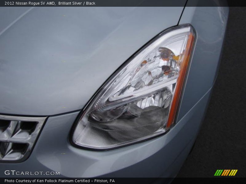 Brilliant Silver / Black 2012 Nissan Rogue SV AWD