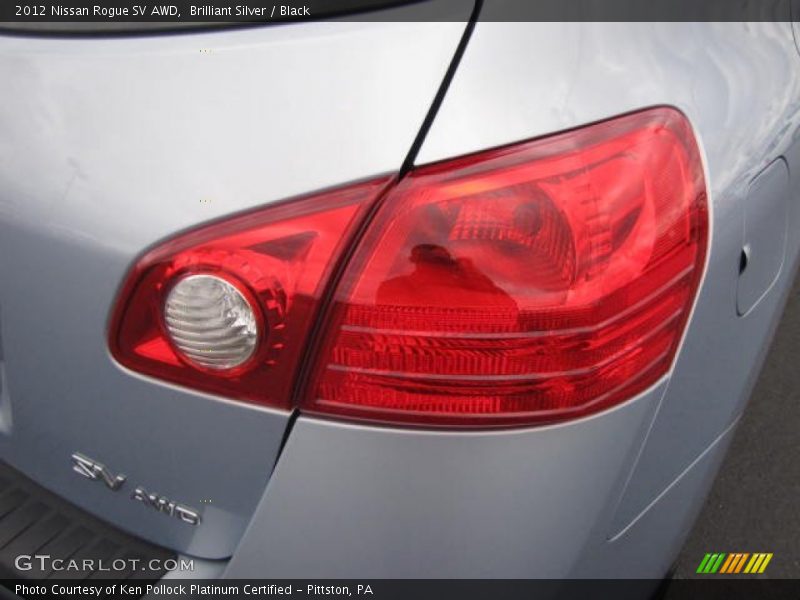Brilliant Silver / Black 2012 Nissan Rogue SV AWD