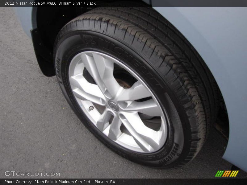 Brilliant Silver / Black 2012 Nissan Rogue SV AWD