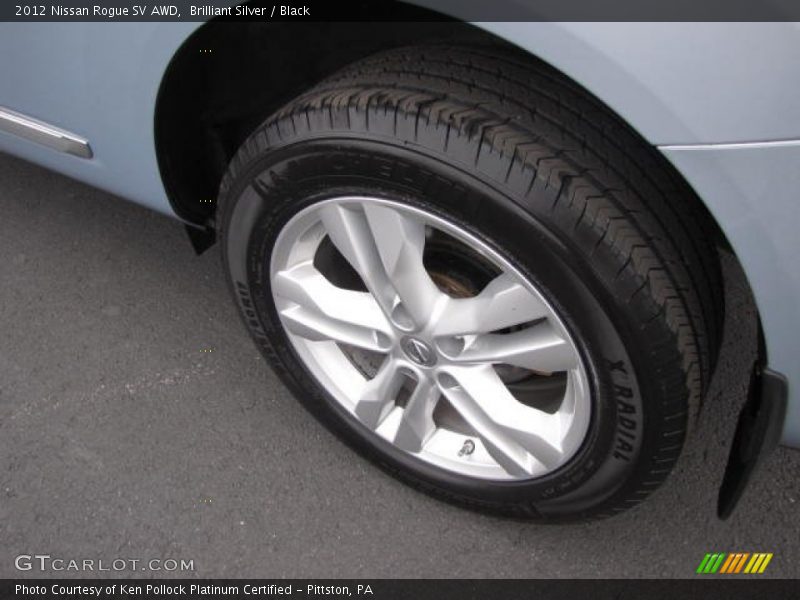 Brilliant Silver / Black 2012 Nissan Rogue SV AWD
