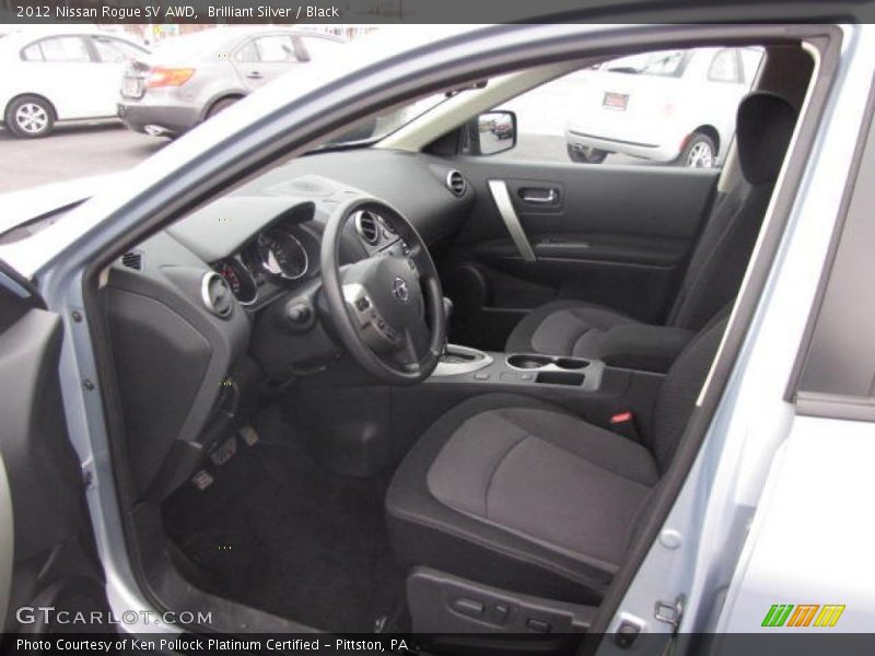 Brilliant Silver / Black 2012 Nissan Rogue SV AWD