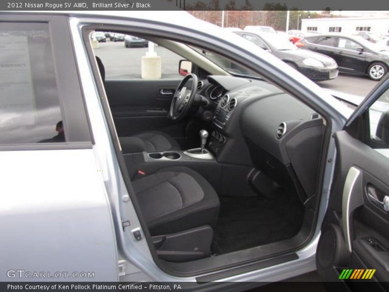 Brilliant Silver / Black 2012 Nissan Rogue SV AWD