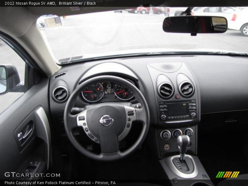 Brilliant Silver / Black 2012 Nissan Rogue SV AWD