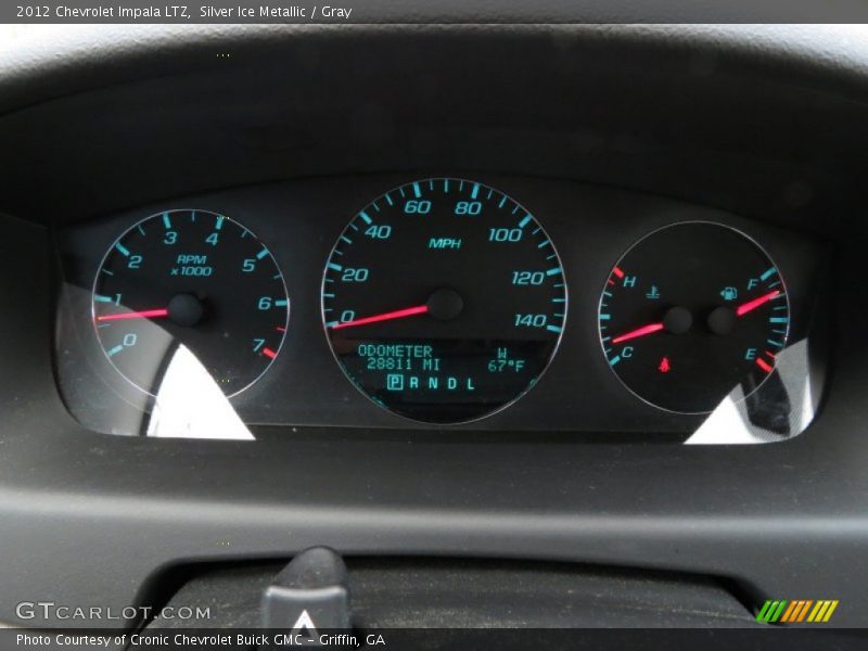 Silver Ice Metallic / Gray 2012 Chevrolet Impala LTZ