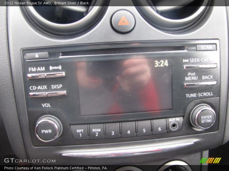 Brilliant Silver / Black 2012 Nissan Rogue SV AWD