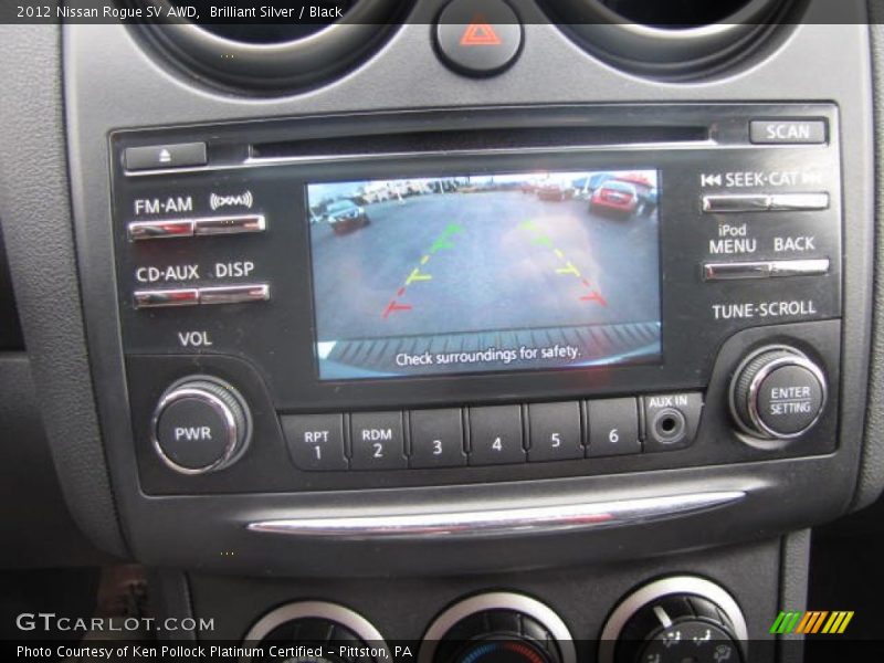Brilliant Silver / Black 2012 Nissan Rogue SV AWD