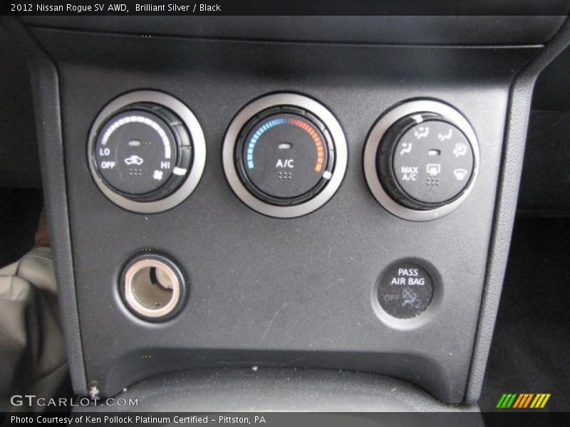 Brilliant Silver / Black 2012 Nissan Rogue SV AWD