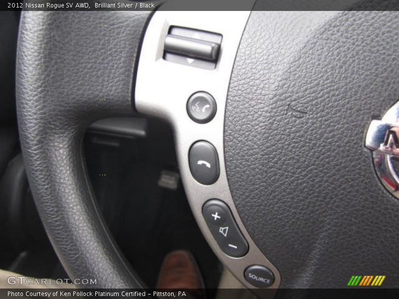 Brilliant Silver / Black 2012 Nissan Rogue SV AWD