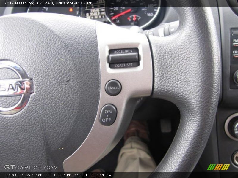Brilliant Silver / Black 2012 Nissan Rogue SV AWD