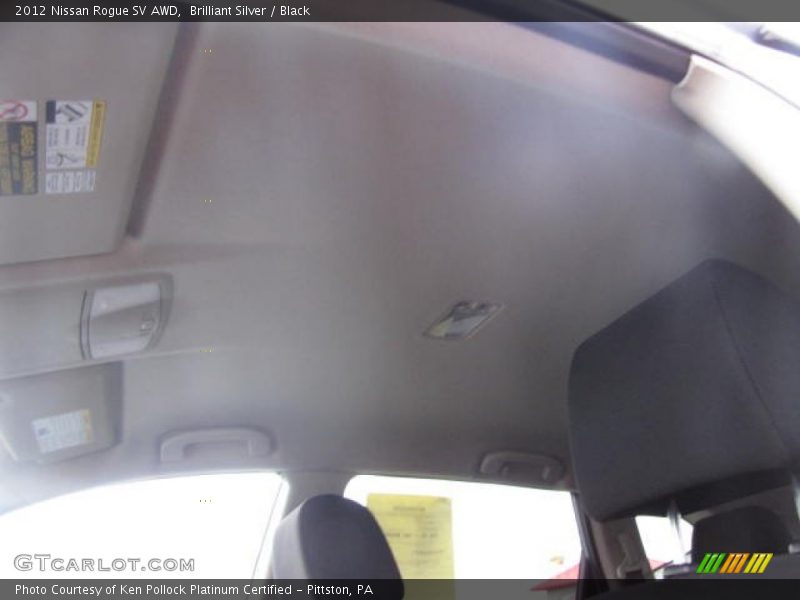 Brilliant Silver / Black 2012 Nissan Rogue SV AWD