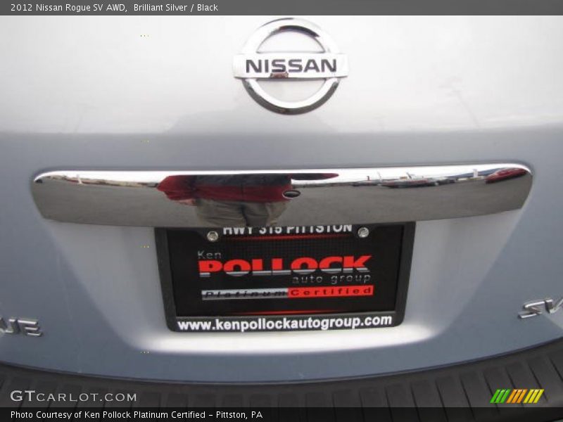 Brilliant Silver / Black 2012 Nissan Rogue SV AWD