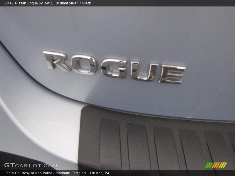 Brilliant Silver / Black 2012 Nissan Rogue SV AWD