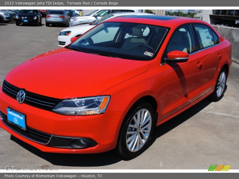 Tornado Red / Cornsilk Beige 2013 Volkswagen Jetta TDI Sedan