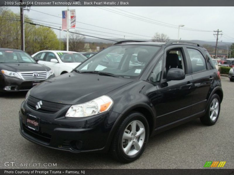 Black Pearl Metallic / Black 2009 Suzuki SX4 Crossover Technology AWD