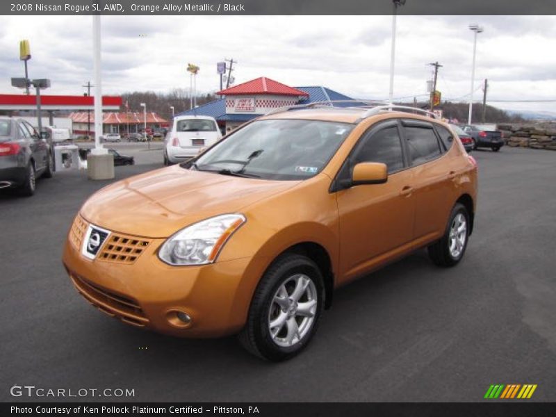 Orange Alloy Metallic / Black 2008 Nissan Rogue SL AWD