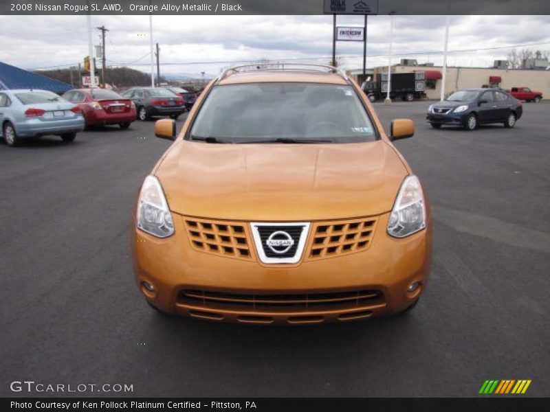 Orange Alloy Metallic / Black 2008 Nissan Rogue SL AWD