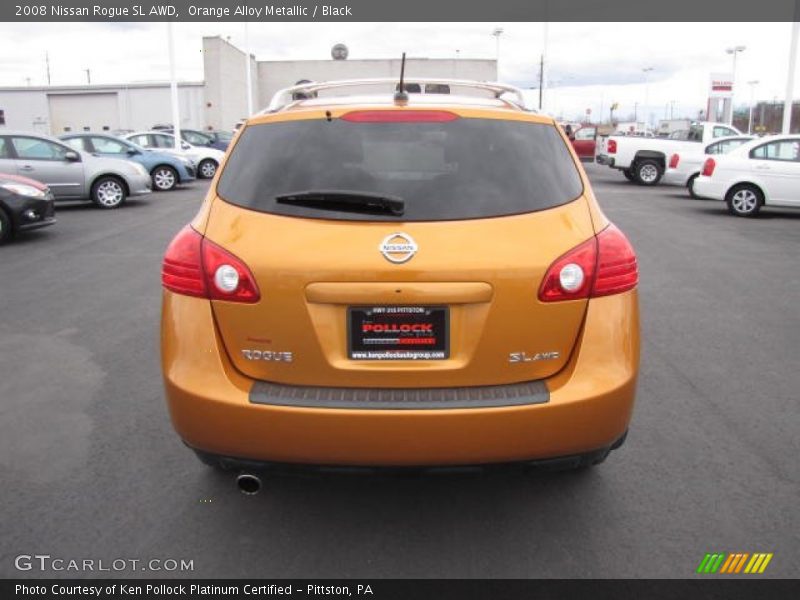 Orange Alloy Metallic / Black 2008 Nissan Rogue SL AWD
