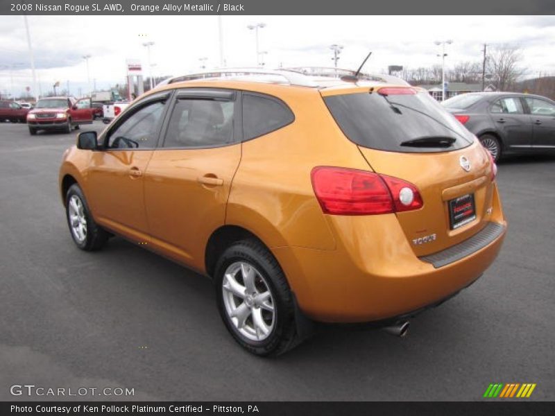 Orange Alloy Metallic / Black 2008 Nissan Rogue SL AWD