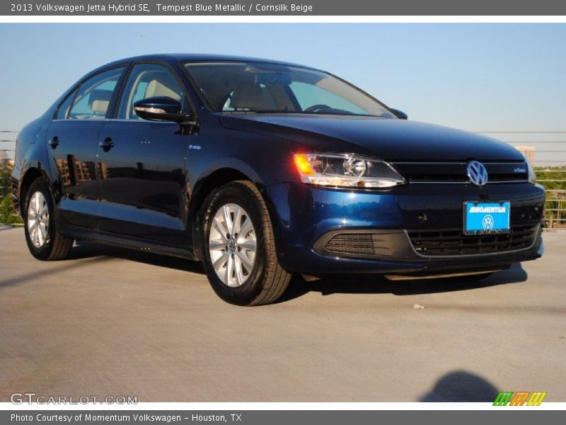 Tempest Blue Metallic / Cornsilk Beige 2013 Volkswagen Jetta Hybrid SE