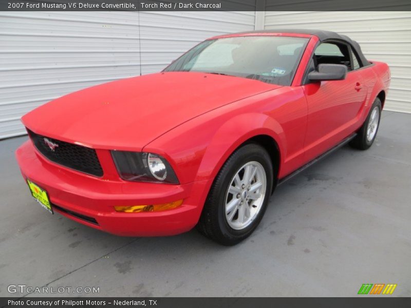 Torch Red / Dark Charcoal 2007 Ford Mustang V6 Deluxe Convertible