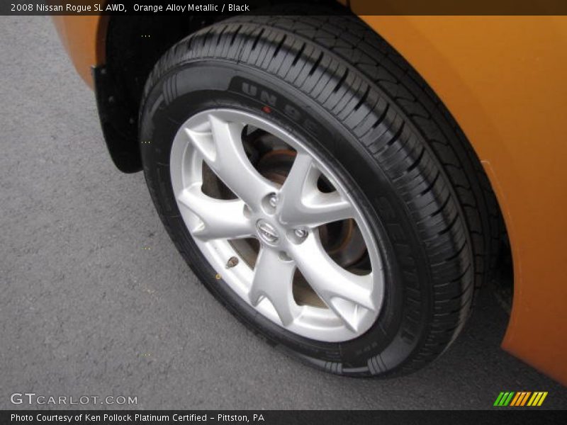 Orange Alloy Metallic / Black 2008 Nissan Rogue SL AWD
