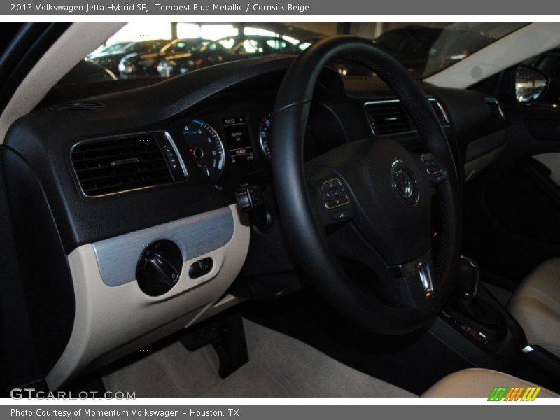 Tempest Blue Metallic / Cornsilk Beige 2013 Volkswagen Jetta Hybrid SE