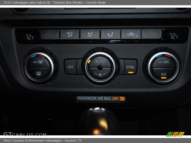 Tempest Blue Metallic / Cornsilk Beige 2013 Volkswagen Jetta Hybrid SE