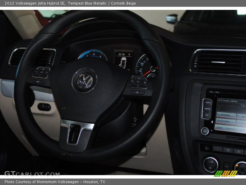 Tempest Blue Metallic / Cornsilk Beige 2013 Volkswagen Jetta Hybrid SE