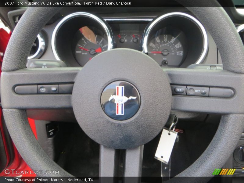 Torch Red / Dark Charcoal 2007 Ford Mustang V6 Deluxe Convertible