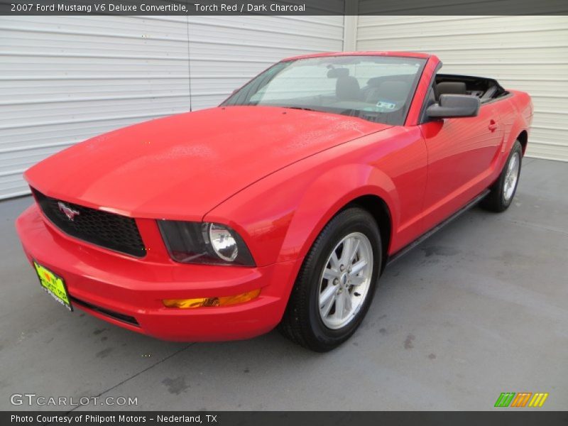 Torch Red / Dark Charcoal 2007 Ford Mustang V6 Deluxe Convertible
