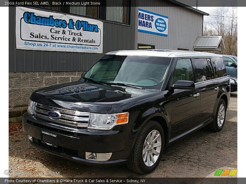 Black / Medium Light Stone 2009 Ford Flex SEL AWD