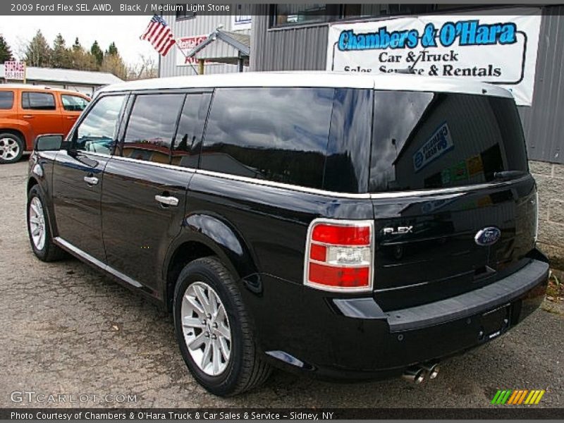 Black / Medium Light Stone 2009 Ford Flex SEL AWD