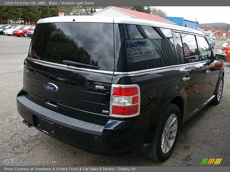 Black / Medium Light Stone 2009 Ford Flex SEL AWD