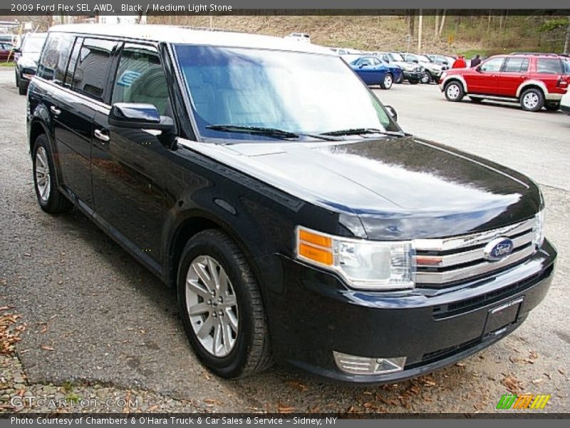 Black / Medium Light Stone 2009 Ford Flex SEL AWD