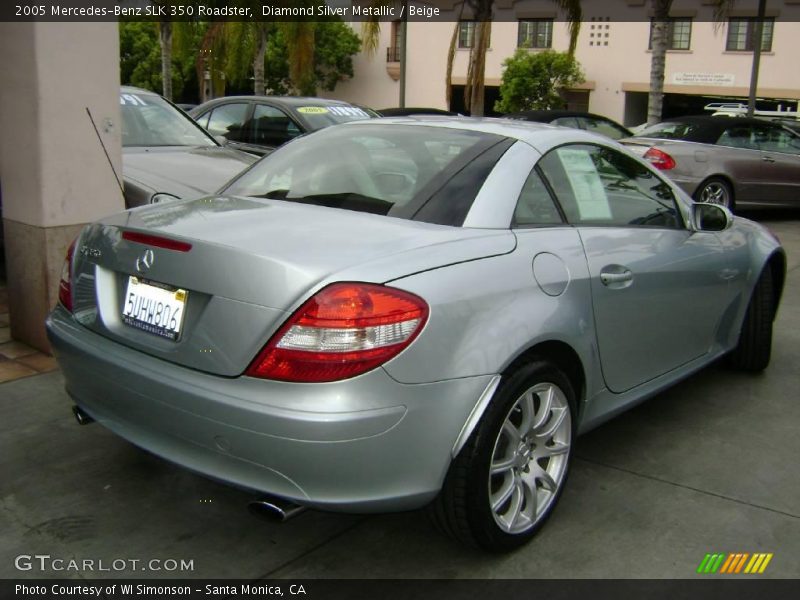 Diamond Silver Metallic / Beige 2005 Mercedes-Benz SLK 350 Roadster