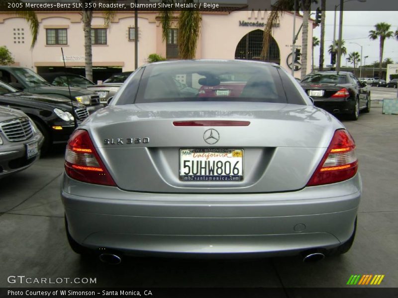 Diamond Silver Metallic / Beige 2005 Mercedes-Benz SLK 350 Roadster