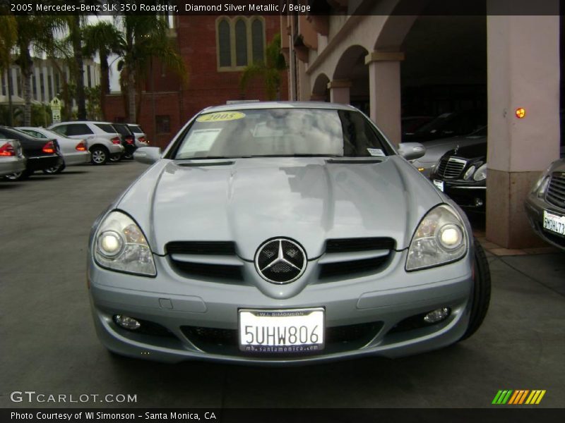 Diamond Silver Metallic / Beige 2005 Mercedes-Benz SLK 350 Roadster