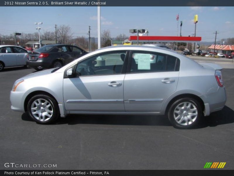 Brilliant Silver Metallic / Charcoal 2012 Nissan Sentra 2.0 S