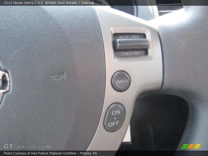 Brilliant Silver Metallic / Charcoal 2012 Nissan Sentra 2.0 S