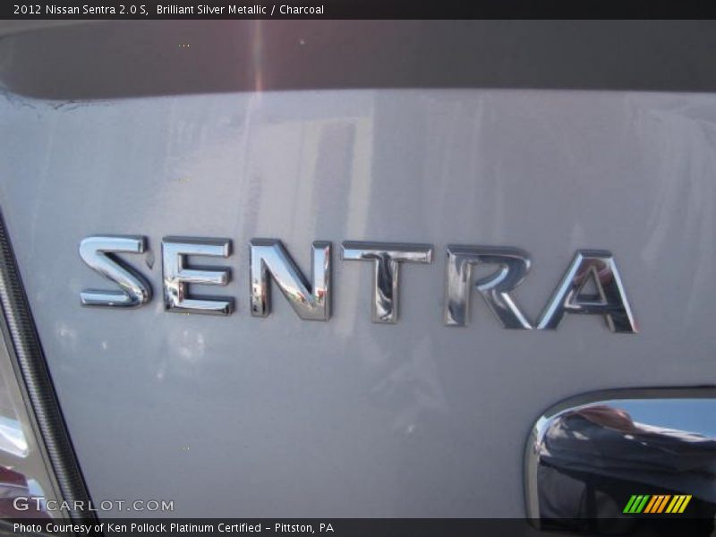 Brilliant Silver Metallic / Charcoal 2012 Nissan Sentra 2.0 S