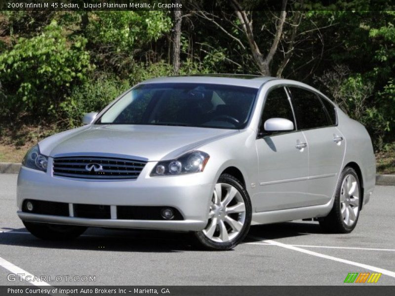 Liquid Platinum Metallic / Graphite 2006 Infiniti M 45 Sedan