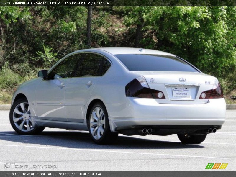 Liquid Platinum Metallic / Graphite 2006 Infiniti M 45 Sedan